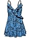 Firpearl Women's Ruffle Plus Size Tankini Two Piece Swimdress Swimsuit