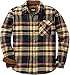 CQR CQ-HOF110-IDG_X-Large Men's Flannel Long Sleeved Button-Up Plaid 100% Cotton Brushed Shirt HOF110