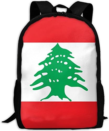 WEN7Q Flag Of Lebanon Backpack College School Book Bag Daypack Travel Sports Shoulder Bag For Unisex