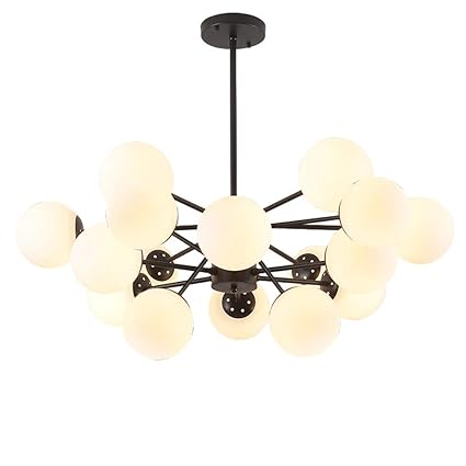 Personalized Glass Ball Magic Bean Molecular Pendant Light Simple