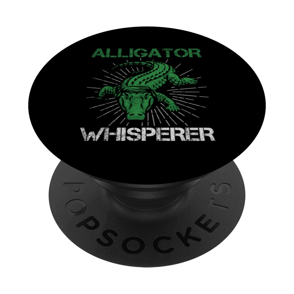 Alligator Whisper Wildlife Lizard Crocodile Reptile Predator PopSockets Swappable PopGrip