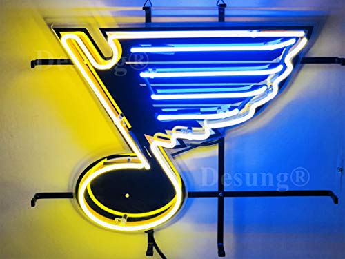 Desung 20"x16" St. Louis Sports Team Blue Hockey Neon Sign Light (MultipleSizes) HD Vivid Printing Tech Handmade Man Cave Beer Bar Pub Lamp VD36