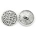 10pc Antiqued Silver Round Sewing Metal Buttons Pattern Carved (5/8