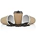 OzBSP Premium Disposable Paper Coffee Cups with Lids 12 oz - 100 Pack | Stylish Ripple Wall Design | Double Wall Insulated Hot Cups To Go | No Sleeve Required | Perfect for Office Parties Home Travel