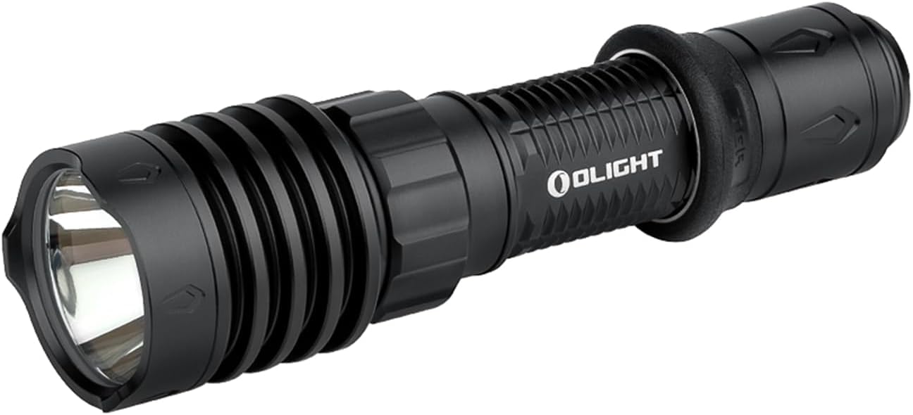 OLIGHT Warrior X 4 Tactical Rechargeable Torch 2600 Lumens Tail Switch and Dual Charging Options Handheld Flashlights for Outdoors Hunting Emergency Camping or Hiking (Matte Black)