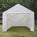 King Canopy Hercules with Enclosure Kit 10-Feet by 20-Feet, 2-Inch Steel Frame, 1.5 Purlins, 8-Leg, White