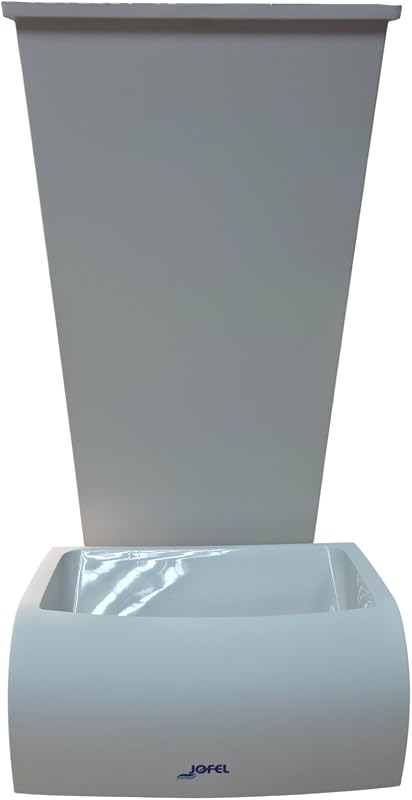 - ALR33000, Papelera sostenible fabricada con plástico reciclado, color blanco mate, capacidad 40 Litros, Tapa Superior desmontable, se puede fijar a la pared fácilmente. — foto 4 de 6