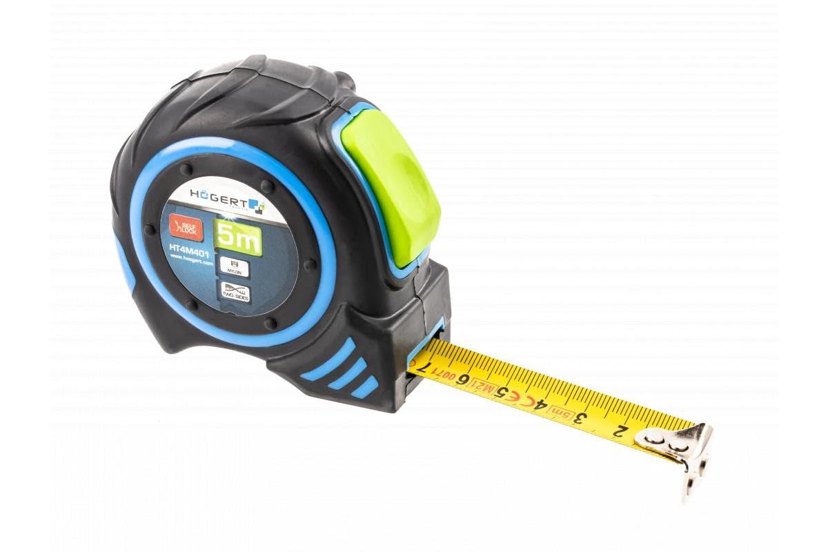 Högert Technik HT4M401 Tape Measure 5 m 19 mm Auto Stop Nylon with Magnet