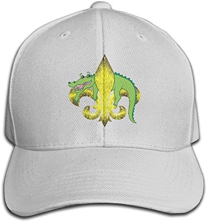 Alligator Fleur De Lis Snapback Sandwich Cap Ash Baseball Cap Hats Adjustable Peaked Trucker Cap