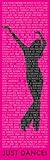 Just Dance Inspirational Quote Poster Print 12x36