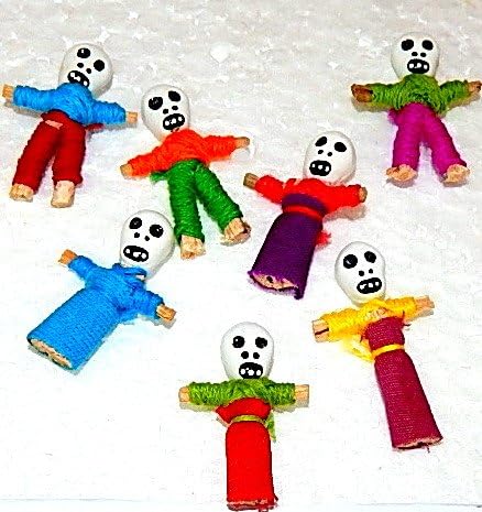 12 1 inch Day of the Dead Worry Doll Skeletons
