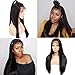 Hermosa 13x4 Lace Front Human Hair Wigs Pre Plucked with Baby Hair 220% Density 12A Brazilian Straight Human Hair Lace Front Wigs for Women Natural Hairline Natural Color 18 inch