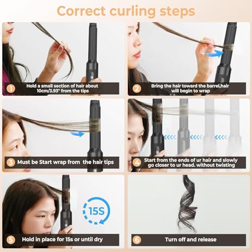 7 in 1 Hair Dryer Brush, Hot Air Brush 110000 RPM High Speed Hair Dryer with Detachable Hair Styling Tools, Ionic Hair Dryer, Air Curling Iron, Curling Brush, Hair Straightener Brush (Black)