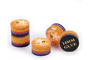 CRICAL 5 Pieces Rainbow Tip Billiards Pool Cue Tip 11/14mm SS/S/SX/M/MH/H Multi-Layers