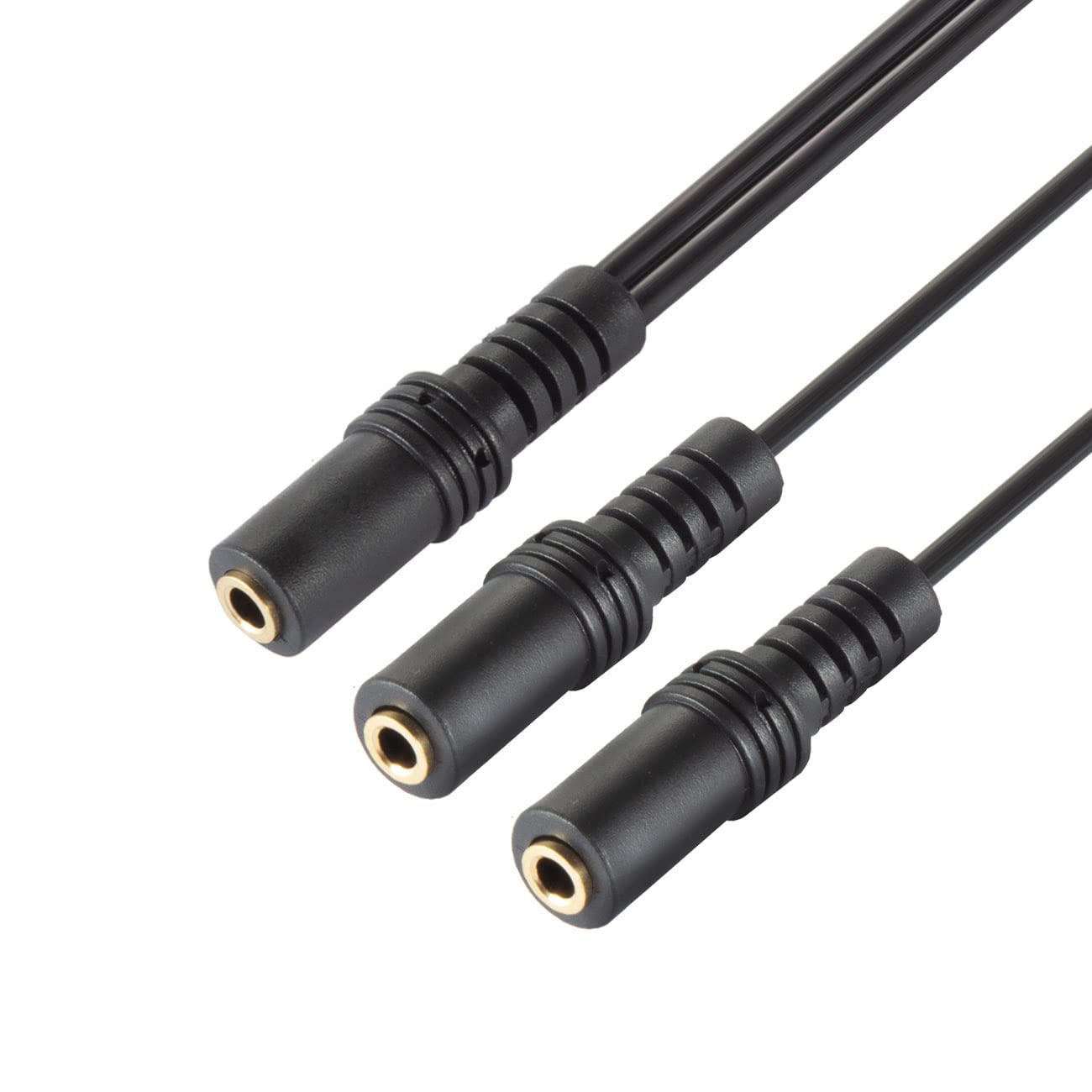 Headphone Mic Splitter Adapter, 3.5mm Jack Mic Adapter Y Splitter Male to 2 Female Audio Microphone Aux Jack Cable Compatible with Gaming Headset,Earphone,Speaker,Desktop,Laptop,PS5 Controller