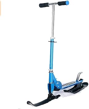 Amazon Kinmy スノースキースクーター スノースキースクーター スノーボード多機能調整可能 形変換可能 軽い ある程度折りたたみ可能 プレゼント 持ち運びに便利 雪遊びスキー 初心者向け スノーボード用ロック Blue Kinmy スノーボード用ロック