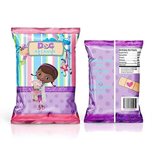 Amazon.com: 12 Personalized Chip Bags | Doc McStuffins Party | Doc McStuffins Birthday Supplies ...