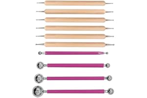 ABenkle 10Pcs Dotting Tools Ball Styluses for Rock Painting, Pottery Clay Modeling Embossing Art Mandala