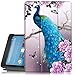 Folio Case for All New Amazon Fire HD 8 Tablet 7th 8th Generation, PIXIU Unique Pattern Slim Fit Premium Leather Standing Protective Cover with Auto WakeSleep for fire hd 8 2018 and 2017 Peacock
