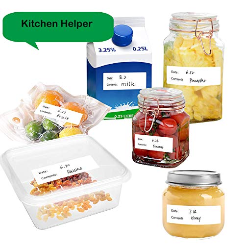Removable Freezer Labels, 1 x 3\'\' Labels for Food Containers, Food Storage Stickers, Refrigerator Freezer Paper Label No Scrubbing, No Residue
