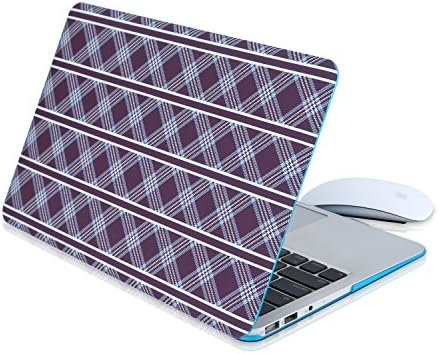 WINHI MacBook Air 13 Inch Case Hard Shell Folio Case Snap on Computer Cover for Model A1466 and A1369 (with Keyboard Protective Film &amp; Mouse Pad)- Lattice