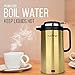 Upgraded 2017 Water Kettle Stainless Steel Extra Large Electric Hot Water Boiler,  Anti Rust Stainless Steel Safety Auto Shut Off , For Tea  , Easy Pour Spout, 800W, 1.7L (7 Cups), Gold (PKWK23GD)