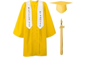 GraduatePro Kindergarten Graduation Cap and Gown Stole Package 2024 Tassel Set for Kids