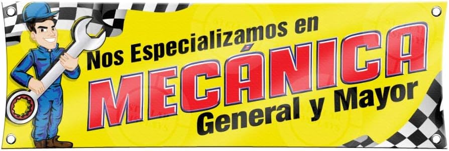 Download Amazon Com Mecanica General Y Mayor Banner 1ft X 3ft Vinyl Sign Espanol Spanish Poster Mechanic Auto Repair Shop Taller Display Office Products PSD Mockup Templates