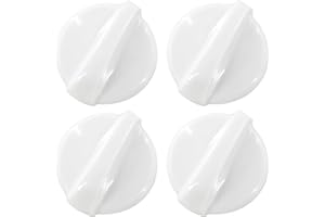 GYOFFULL 4 Pack WB03T10282 Stove Knob White Gas Oven Range Control Assembly Compatible with GE Surface Burner Repalces AP4345833,PS2321074,1461063
