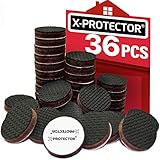 X-Protector Grippers Premium 36 pcs 1 Best Non Slip Pads Rubber Feet-Furniture Floor Protectors for Keep in Place Furniture & Furniture Stoppers, Black