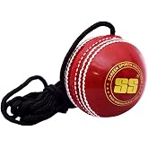 SS Hanging Ball for Bat Knocking and Practice with Reaction String (Threaded Seam)