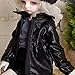 Jili Online Fashion Zipper PU Leather Top Coat for 1/3 1/4 BJD SD AS DZ Doll Clothes