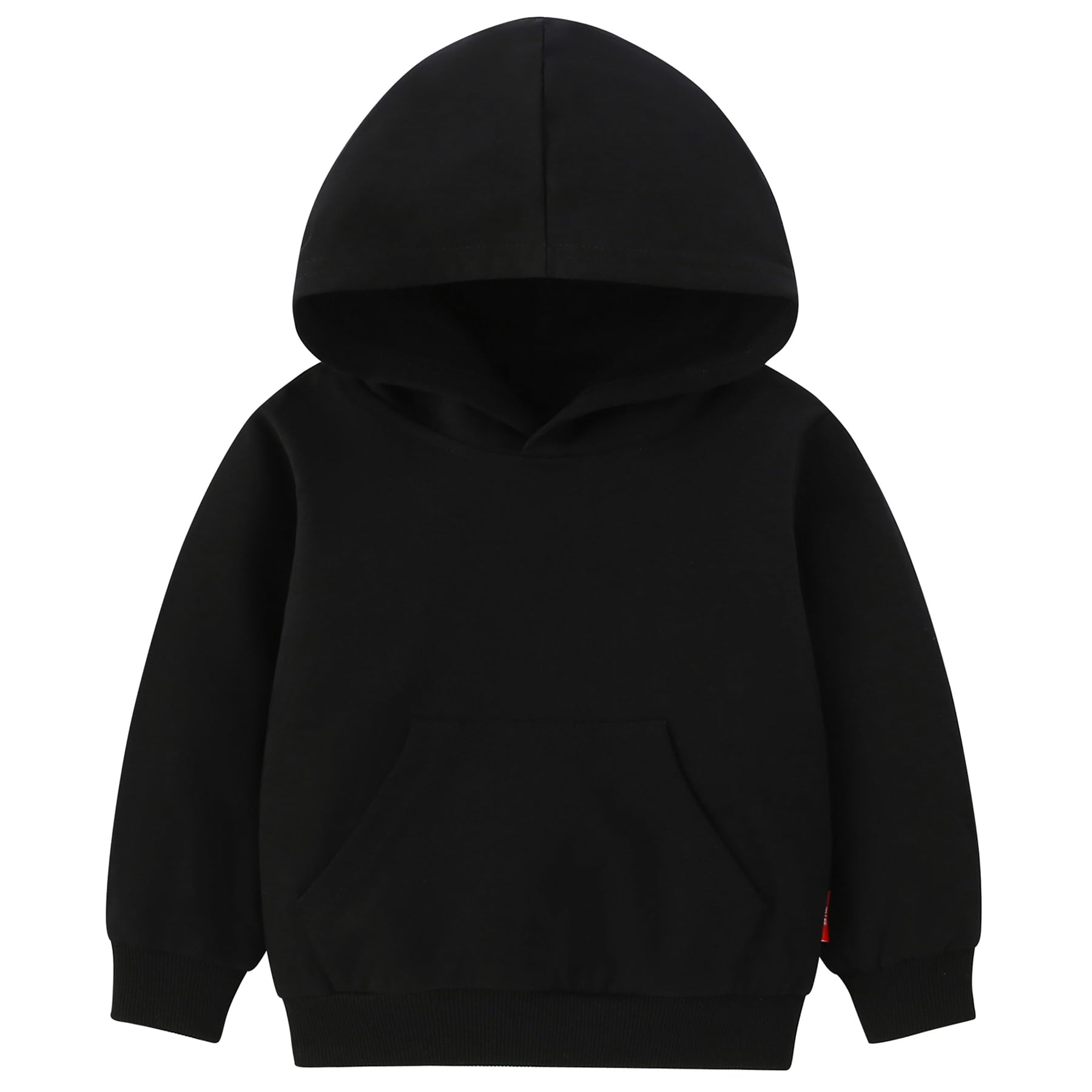 Photo 1 of AIWUHE Toddler Boy Hoodie Solid Pullover Sweatshirts Fall Clothes With Pocket Black 3T 100