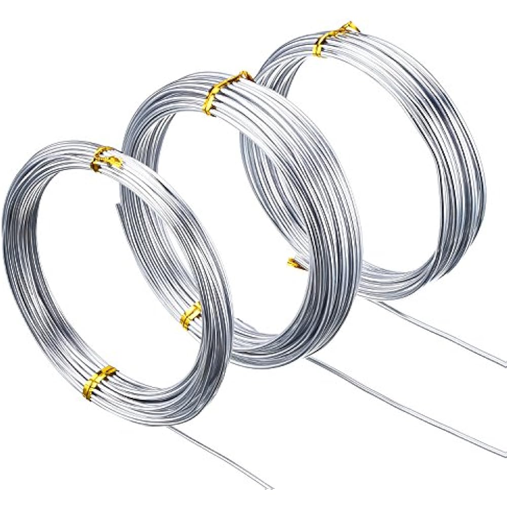 82 Feet Aluminum Craft Wire amendable flexible Silver Metal For