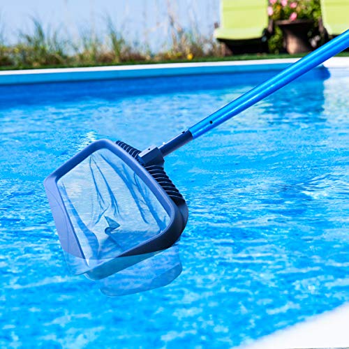 Stargoods Pool Skimmer Net, Heavy Duty Leaf Rake Cleaning Tool, Fine