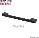 Decoranddecor Dimora D-Shape Cupboard Handles 96mm 128mm Matt Black view 6