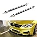 iJDMTOY (2) Universal Black Aluminum Front Bumper Lip Splitter Strut Rod Support Bars, 8 to 9.5 Inches (203mm to 241mm) Adjustable