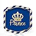 Big Dot of Happiness Royal Prince Charming with Gold Foil - Baby Shower or Birthday Party Dessert Plates (16 Count)