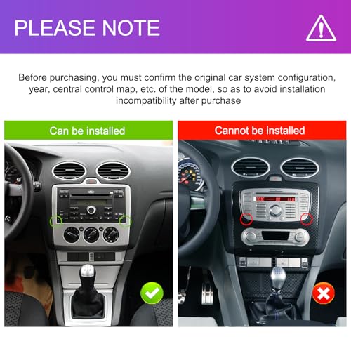 SIXWIN 2+64GB Android 15 Car Radio for Ford Fiesta C/S-MAX Transit Galaxy Connect Kuga Mondeo with CarPlay, Android Auto- 7 Inch Touch Screen with Mirror Link, Bluetooth, WiFi, GPS, FM/RDS,EQ