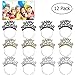 OULII 2021 New Year Headbands New Year's Eve Aluminum Foil Tiaras for New Year Party Decorations 12pcs