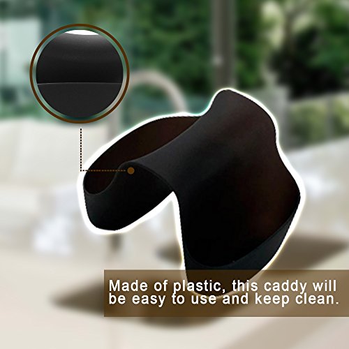 image for MWShop Utility Sink Caddy Double Black Saddle Style Kitchen Organizer 