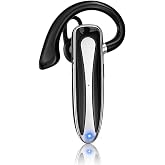 Xoruezls V6.1 Wireless Bluetooth Earpiece, Handsfree Headset with Boom Mic, HD Voice for Business