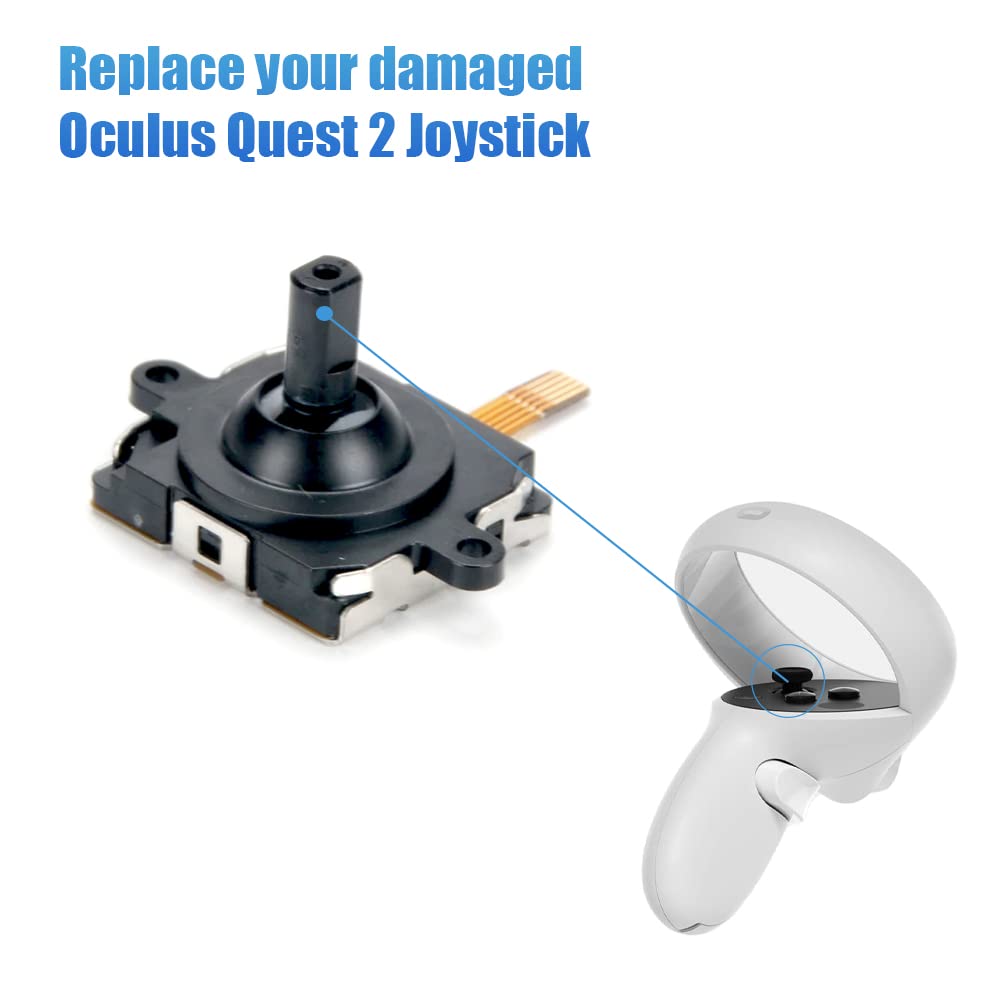 2 Pack Joystick Replacement for Oculus Quest 2/3 Controller/Meta Quest 2/3 Controller, 14 in One Replacement Joystick Analog Thumb Stick Repair Kit for Oculus Quest 2/3 Accessories