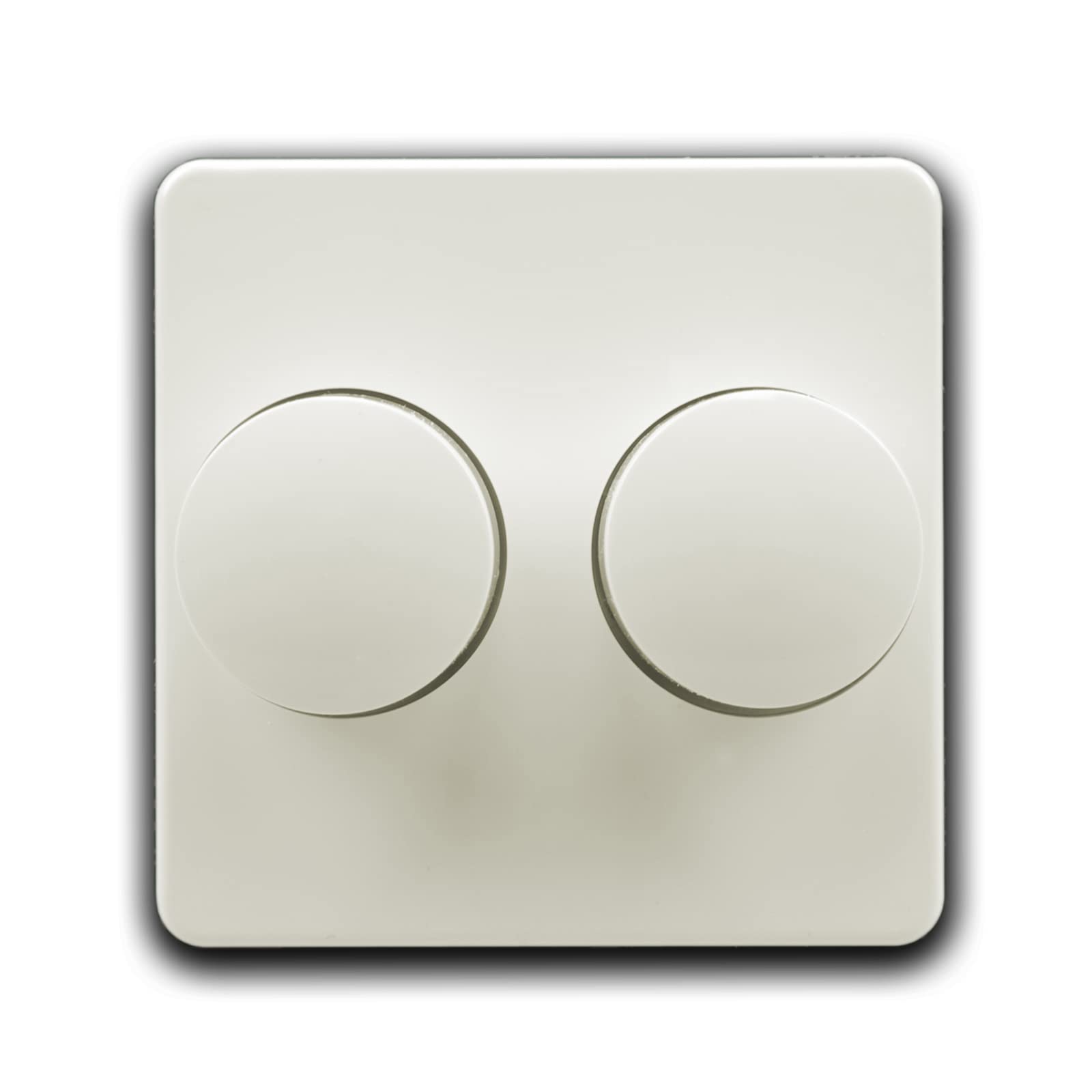 OPUS® 1 Cover for Double Rotary dimmer, Colour: Pure White.