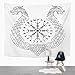 Emvency Tapestry Aegishjalmur Helm of Awe Terror Icelandic Magical Staves Home Decor Wall Hanging for Living Room Bedroom Dorm 50x60 inches