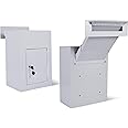 flybold Drop Slot Safes Key Drop Box Mail Slots for Walls Tall Wall Safe Dual Access Dropbox has Tubular Key Locking Anti Fishing Baffle Serves as Mail Catcher Mailbox and Mounted Drop Box Deposit