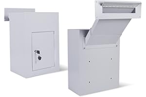 flybold Drop Slot Safes Key Drop Box Mail Slots for Walls Tall Wall Safe Dual Access Dropbox has Tubular Key Locking Anti Fishing Baffle Serves as Mail Catcher Mailbox and Mounted Drop Box Deposit