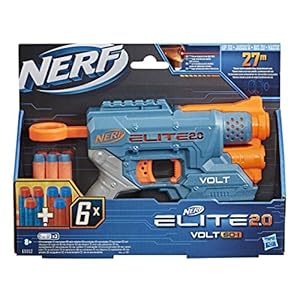 Nerf-Elite-20-Volt-SD-1-Blaster--6-Official-Nerf-Darts-Light-Beam-Targeting-2-Dart-Storage-2-Tactical-Rails-to-Customise-for-Battle Nerf Elite 2.0 Volt SD-1 Dart Blaster, 6 Nerf Elite Darts, Light Beam Targeting, Kids Outdoor Toys