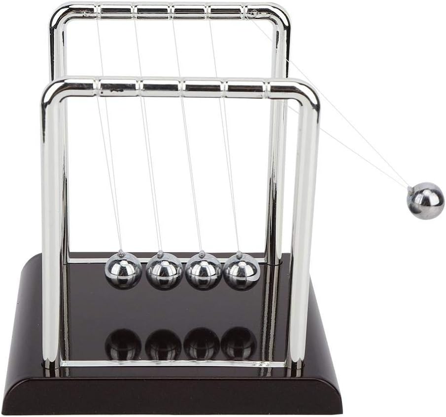 TOPINCN Newtons Cradle Balance Balls, 5 Physical Balls Toy Balance Magnetic Ball Home Office Desk Fun Decoration Birthday Gifts (M)