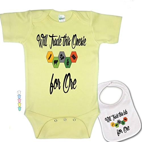 Will Trade This Onesie for Ore -Cute Settlers of Catan Baby Bodysuit & bib